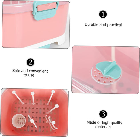 VICASKY Bottle Drying Rack with Removable Drip Tray Capacity Storage Box for Bottles Pacifiers and Cups Material Easy