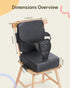HOMEAL Booster Seat for Kitchen Chair, Breathable Toddler Booster Seat for Dining Table with Backrest and Adjustable