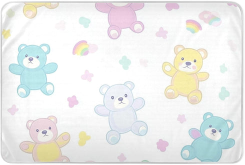 siphylline Cartoon Cute Colorful Teddy Bear Extra Large Resuable Potty Training Pee Pad
