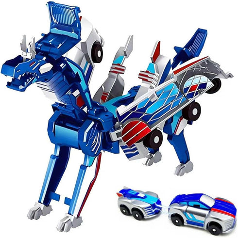 NIGVO Collision Transforming Dinosaur Car Toy 2 Cars Crash & Transform into Dinosaur