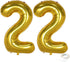 40 Inch Jumbo Gold Foil Mylar Number 22 Balloons for 22th Birthday Party Decorations, Anniversary Supplies (Gold 22)