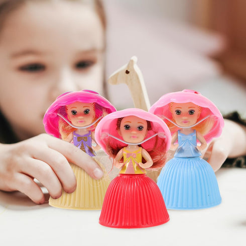 3pcs Cupcake Princess Doll Magic Toys for Baby Girls in Random Color