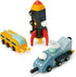Tender Leaf Toys Space Race - Mix and Match Space Themed Vehicles Toy Set for Kids 3+ - Creative Pretend Play