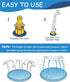 Raxurt Splash Pad - 97 Inch Splash Sprinkler Pad for Kids and Dogs, Durable Dog Pool Bath for Summer Outdoor Fun.