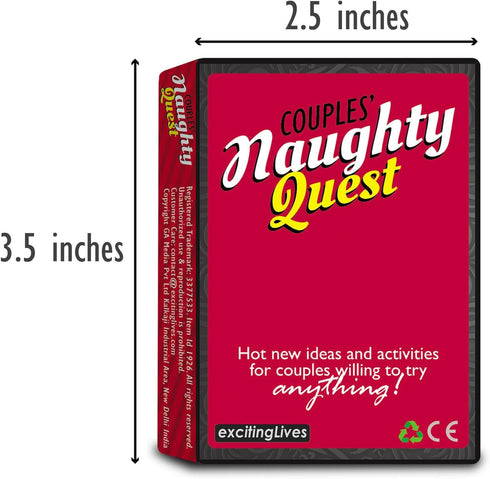Exciting Lives The Naughty Quest - Best Couple Card Game for Fun and Romantic Conversations to Deepen Relationships