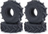 RCHUBAM 4PCS 1.0" Micro Crawler Tires - Rubber Mud Tires for 1/18 TRX4M 1/24 Axial SCX24 RC Crawler Car (62mm)