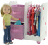 14 Inch Closet 14 Emily Rose Doll Furniture - Open Wardrobe with Hangers & Storage Bins - Wooden Organizer for Wellie