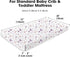 2 Pack, 100% 52x28 inches, Little Grape Land Muslin Crib Sheets Fitted for Boys and Girls Cotton Baby Bed Sheets Soft