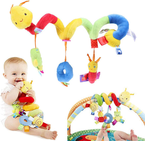 Uonlytech Baby Crib Hanging Rattles Toys, Carseat Toys Hanging Rattles Spiral Stroller Crib Cot Toy Spiral Toy Pram
