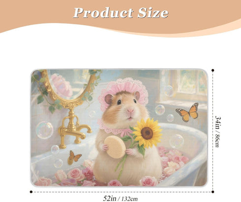 siphylline 52" 34" Cartoon Hamster Bathtub Extra Large Resuable Toddler Mattress Pads Highly Absorbent Potty Training