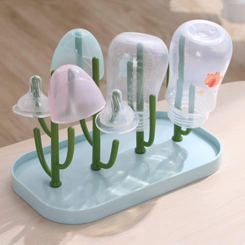 Countertop OULIGET Baby Bottle Drying Rack with Detachable Tray,Kitchen Drain Cup Holder,Baby Bottle Plastic Drying