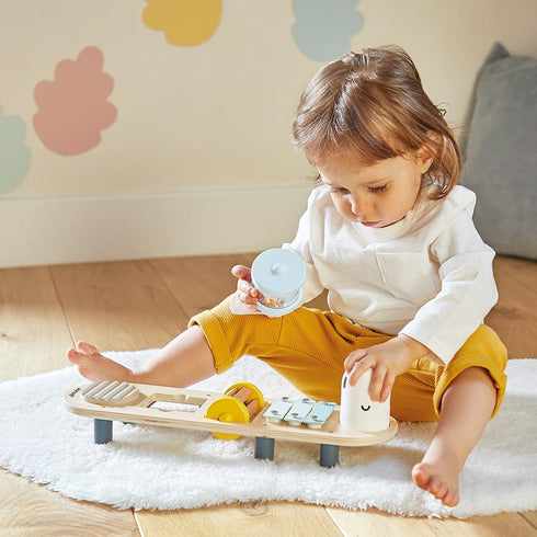 Janod Sweet Cocoon Wooden Music Stand - 5 Instruments to Explore for Ages 12 Months to 3 Years - J04058