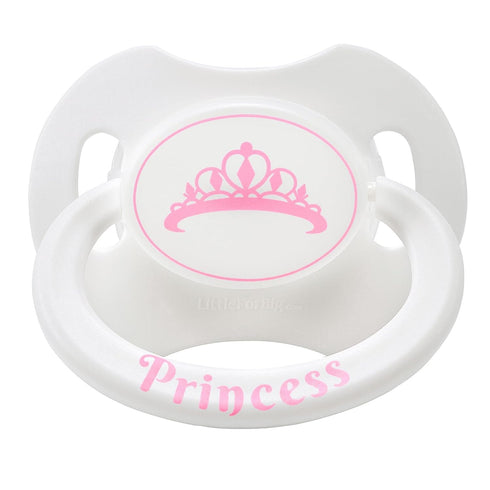 LittleForBig Bigshield Generation-II Adult Sized Printed Pacifier Princess Crown Pattern White