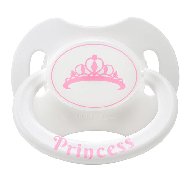 LittleForBig Bigshield Generation-II Adult Sized Printed Pacifier Princess Crown Pattern White