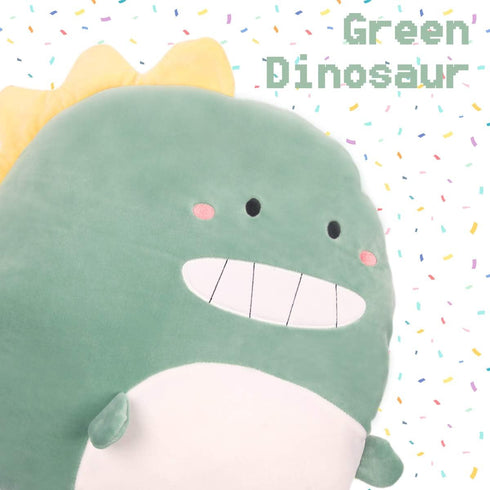 ARELUX 16in Soft Dinosaur Anime Plush Pillow - Cute Stuffed Animal for Kids Room Decor