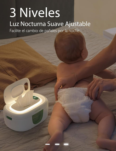 Momcozy 60-80pcs 4 Upgrade Wipe Warmer, Dual Seals for Maximum Moisture Wipe Dispenser, Innovative Spring Design