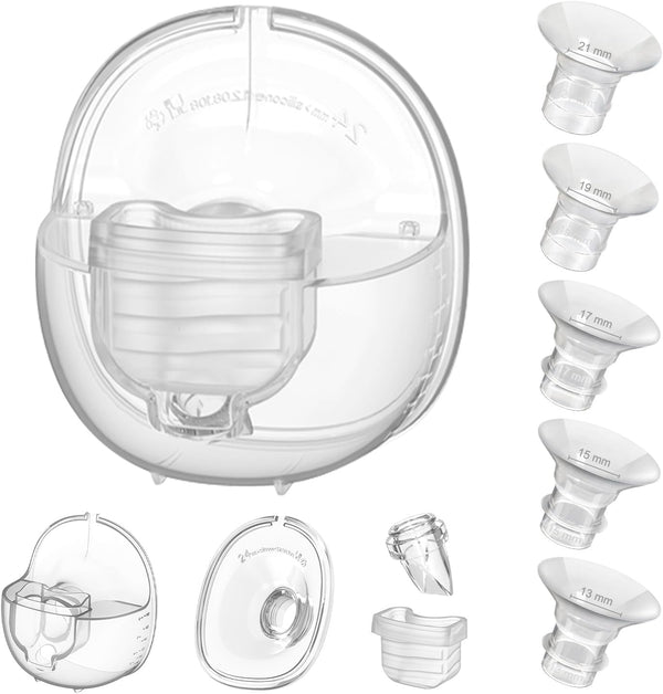 Gowing Wearable Breast Pump Accessories, Replacement Pump Parts Flange 24mm, Duckbill Valve, Silicone