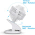SkyGenius Battery Operated Clip On Baby Stroller Fan, White