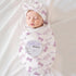 Ylsteed Newborn Receiving Blanket Headband Set Baby Swaddle Floral Wrap Baby Swaddle