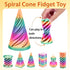 9 Packs Toy,3D Impossible Cone,Spiral Cone Fidget Toy Impossible Pyramid Passthrough Printed Spiral Cone Fidget