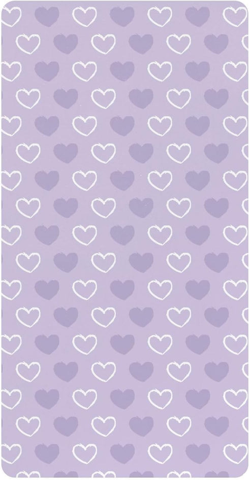 miaozhen Cotton Crib Sheets for Baby Boys Girls Comfy Breathable Abstract Art Heart
