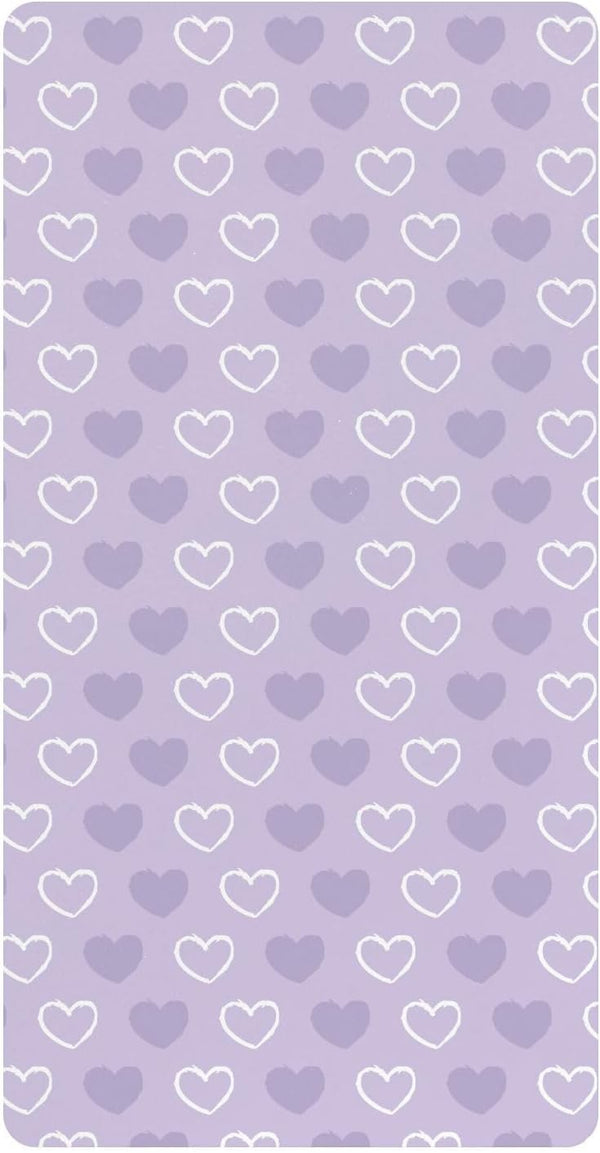 miaozhen Cotton Crib Sheets for Baby Boys Girls Comfy Breathable Abstract Art Heart