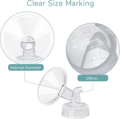 S1/S2/9 19mm 2Pack Paruu Pump Parts Compatible with Spectra Plus, Not Original Accessories, Replacements Include