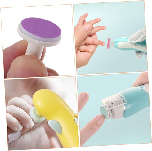 Trimmer 12-Piece Electric Nail Pads for Infants Grinding Heads Safe Nail Care Tool Accessory for Newborns Easy to Use