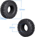 Hobbypark Soft Rubber SCX24 Tires 1.0 Rock Crawler for 1/18 TRX4M Axial SCX24 Gladiator Bronco C10 JLU Deadbolt B17 Betty 1/18 1/24 RC Crawler Car, 4PCS (54x20mm)