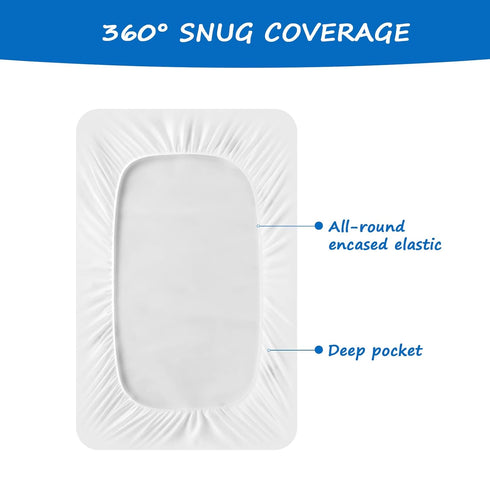 Set 2 Pack ANGELBLISS, Bassinet Sheet Fitted Bassinet Sheets for Baby Boy Girl, Universal Bassinet Sheets Fit for Baby