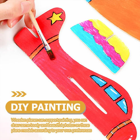 20Pcs Toddmomy Wooden Model Airplane Wood Planes DIY Balsa Wood Airplane Kits Wooden Toy Plane Handicraft for Birthday
