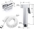FINLIX Set Handheld Bidet Sprayer for Toilet, Chrome Portable Cloth Diaper Sprayer Brass Bathroom Bidet Sprayer Kit