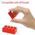 Classic Building Bricks 2x4, Compatible with LEGO Parts 3001, 110 Piece Bulk Building Block for Age 6+ (Red)