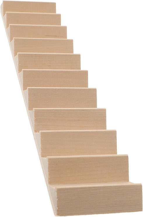 Artibetter Mini Staircase Wooden 1/12 DIY Stairway Accessory Model - Without Armrest for Mini House Scene