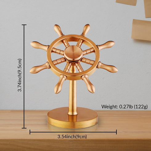 Spinner Brass Boat Helmsman Puts, Creative Metal Fidget Spinner Crafts, Copper Extractor Artifact Detachable Gift