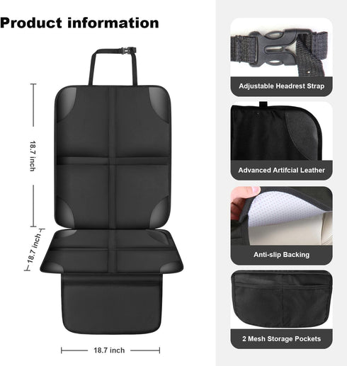 2 Car Seat Protector for Child,Car seat Cover Non-Slip Backing for Child Car Seat, Waterproof Covers for Baby/Pet