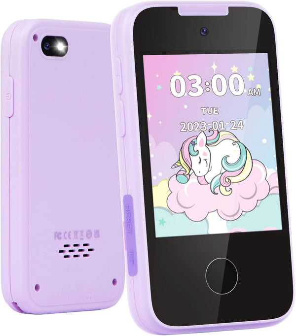 Kids Phone Toys for 3-8 Year Old Girls - Touchscreen Toddler Phone with Camera, MP3 Player, Games, Habit Tracker