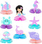 8 Pcs Mermaid Honeycomb Centerpiece, Ocean Themed Table Decorations, Fish Ocean Sea Animal for Birthday Party