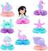 8 Pcs Mermaid Honeycomb Centerpiece, Ocean Themed Table Decorations, Fish Ocean Sea Animal for Birthday Party