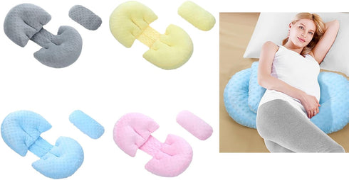 JzcsdkSIL Nursing Pillow Dotted Pattern Support Pillow for Cotton Full Body Pillow Support Pillow for Pregnant Women