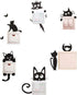 Removable Switch Sticker, 6 Pcs Cute Black Cats Cartoon Wall Sticker, Light Switch Decor Decals for Family DIY Home