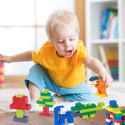 1500 Set 6 Lekebaby Classic Pieces Building Bricks Kit Basic Brick for Kids Creative Play, Compatible with All Major