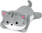18in Weighted Stuffed Animals Cat Plush - Kawaii Gray Cat Plush Toy, Soft Throw Pillow for Kids
