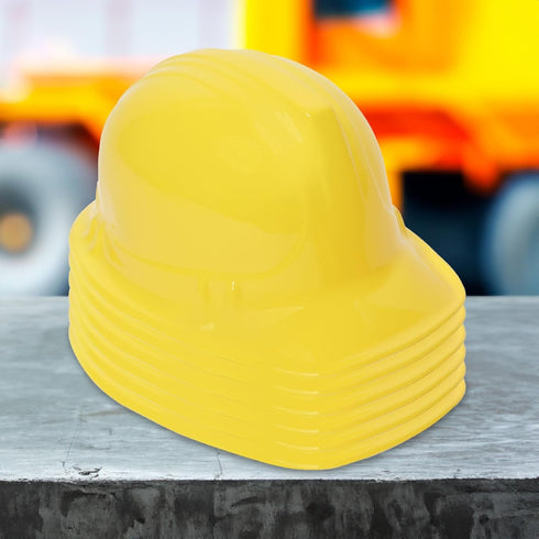 6-Pack BLUE PANDA Construction Hats Costume Kit - One Size Fits Most, Multicolor, - Construction Vests & Hard Hats
