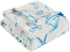 Yagle Mate Blue Bow Baby Blankets for Boys-Soft Cute Fleece Baby Blanket-Fluffy Infant Newborn