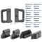 Retractable Extra Wide Baby Gate Replacement Parts, Full Set Wall Mounting Baby Gate Hardware with Screws (Gray)