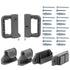 Retractable Extra Wide Baby Gate Replacement Parts, Full Set Wall Mounting Baby Gate Hardware with Screws (Gray)