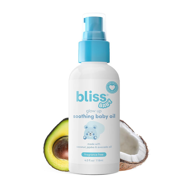 Bliss Baby Oil, All Natural, Premium & Unscented, Vegan - Made with