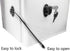 REZIPO 3 Pack Black Refrigerator Door Locks with 6 Keys, Key Locks for Fridge, Cabinet, File Drawer and More