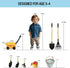 Wheelbarrow Set, Set Summer 2-5 Todders Gardening Kids Rake and Shovel for Dirt Digging, Garden Tools Equipment